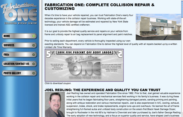 Fabrication One collision web site